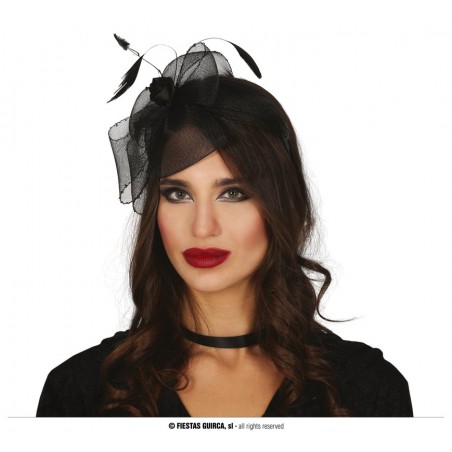 DIADEMA FLOR NEGRA